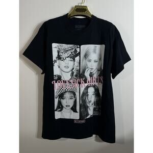 Blackpink Lovesick Girls Black Pink Kpop Graphic T Shirt Large Black Band Tee